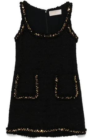 Elie saab Besticktes Tweed-Minikleid