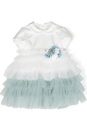COLORICHIARI Kleid mit Blumenapplikation