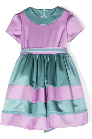 COLORICHIARI Kleid in Colour-Block-Optik