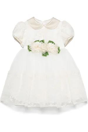 COLORICHIARI Kleid mit Blumenstickerei