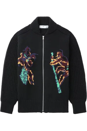 TOGA PULLA Intarsien-Cardigan mit Reißverschluss