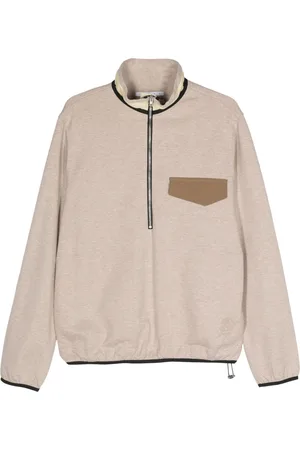 RANRA Meliertes Sweatshirt mit Reißverschluss