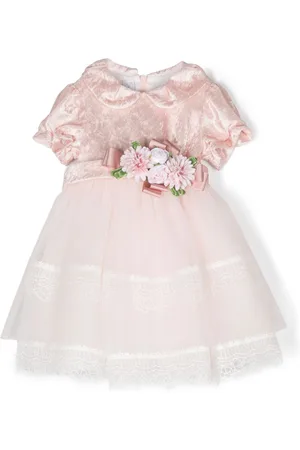 COLORICHIARI Kleid mit Blumenapplikation