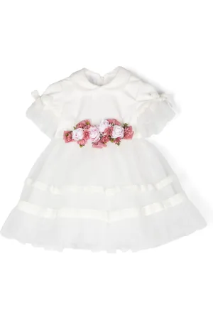 COLORICHIARI Kleid mit Blumenapplikation