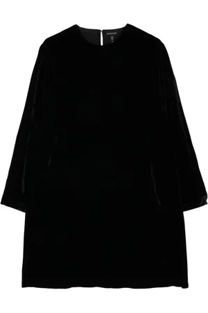 Eileen Fisher Samtkleid mit rundem Ausschnitt