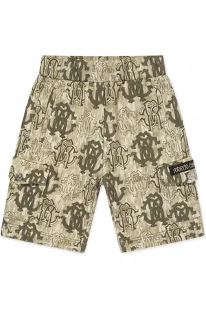 Roberto Cavalli Cargo-Shorts mit 3D-Monogramm-Print