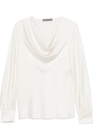 D.EXTERIOR Top mit Wasserfallkragen