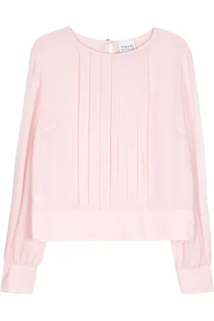 Edward Achour Paris Transparente Bluse mit Falten