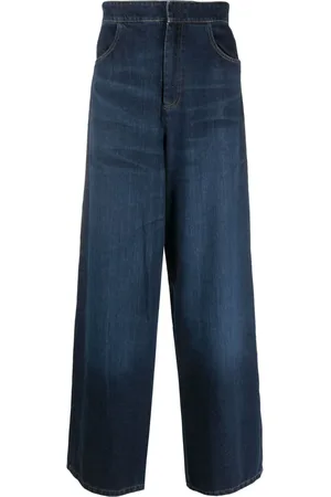 AARON ESH Wide-Leg-Jeans mit Bundfalten