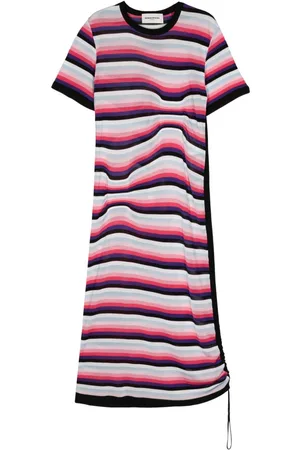 Sonia by Sonia Rykiel Asymmetrisches Midikleid mit Streifen