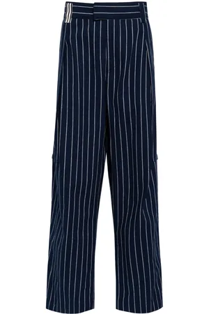 Marina Yee Weite Hose mit Nadelstreifen