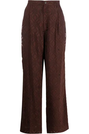 KOCHÉ Gerade Hose mit abstraktem Print