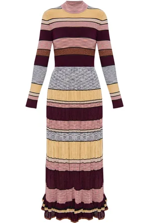 ULLA JOHNSON Gestreiftes Kleid