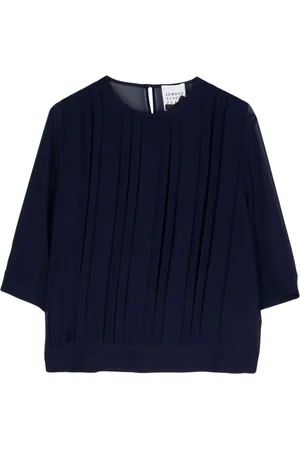 Edward Achour Paris Transparente Bluse mit Falten