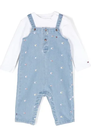 Tommy Hilfiger Latzhosen-Set mit Logo-Stickerei