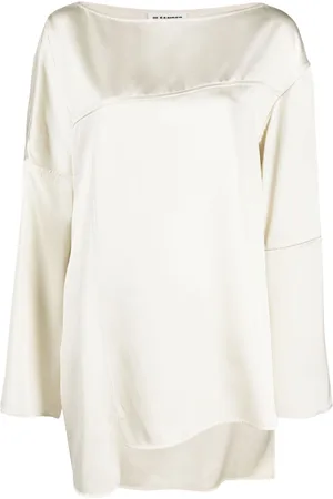 Jil Sander Kreppbluse mit Nahtdetail
