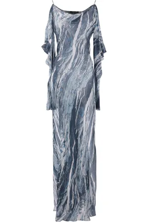 Roberto Cavalli Kleid mit Marmormuster