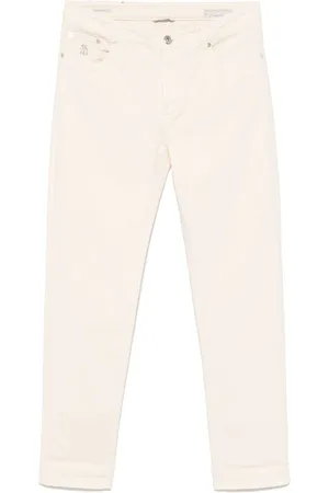 Brunello Cucinelli Jeans mit Logo-Stickerei