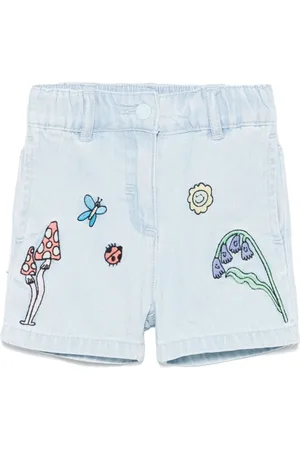 Stella McCartney Bestickte Jeans-Shorts