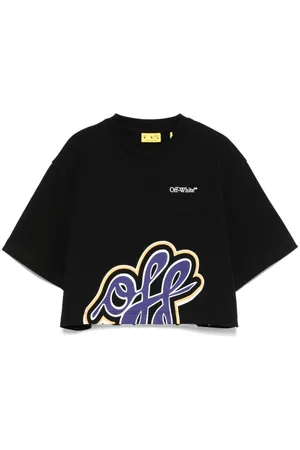 OFF-WHITE T-Shirt mit Graffiti-Print