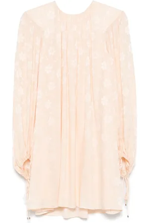 Chloé Seidenkleid mit Jacquardmuster