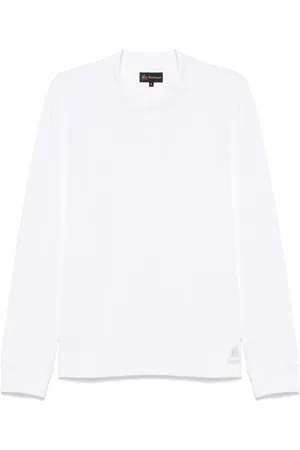 Baracuta Langarmshirt mit Henley-Kragen