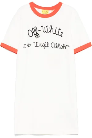 OFF-WHITE Kleid mit Logo-Stickerei