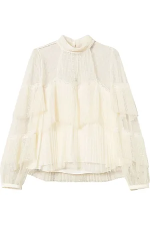 Twin-Set Tüllbluse mit Falten
