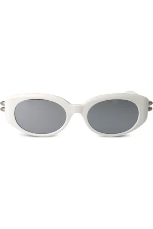 Alexander McQueen Sonnenbrille mit ovalem Gestell