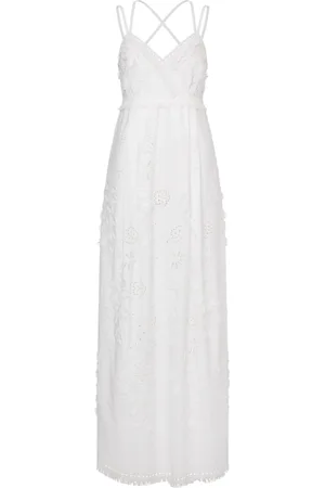 Alberta Ferretti Kleid aus Spitze mit V-Ausschnitt