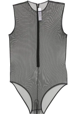 ALEX PERRY Mesh-Body mit rundem Ausschnitt