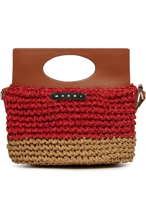 Marni Tasche mit Raffiabast-Effekt