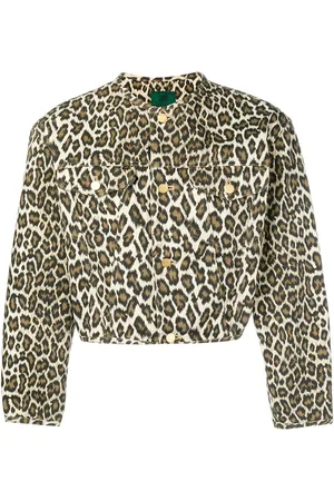 Jean Paul Gaultier Cropped-Jacke mit Leoparden-Print