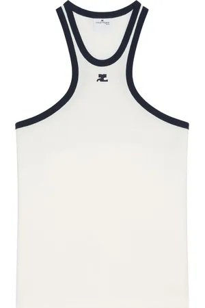 Courrèges Trägershirt mit Kontrastbesatz