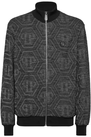 Philipp Plein Bomberjacke aus Monogramm-Jacquard