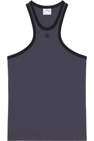 Courrèges Trägershirt mit Kontrastbesatz