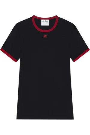Courrèges Signature T-Shirt mit Kontrast
