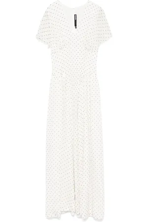 ROTATE Maxikleid mit V-Ausschnitt