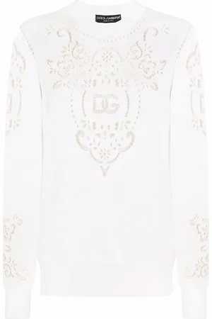 Dolce & Gabbana Pullover mit Durchbruchstickerei