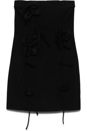 ROTATE Kurzes Schlauchkleid mit Rosenapplikation