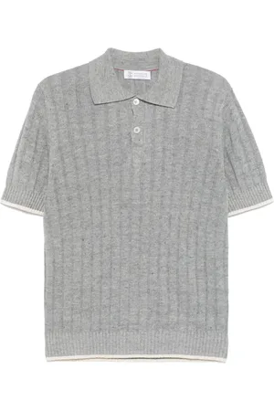 Brunello Cucinelli Poloshirt mit Kontrastdetails