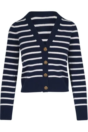 VERONICA BEARD Gestreifter Cardigan aus Kaschmir