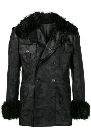 Jean Paul Gaultier Jacke mit Faux-Fur-Besatz