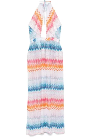Missoni Lamé-Maxikleid mit Zickzackmuster