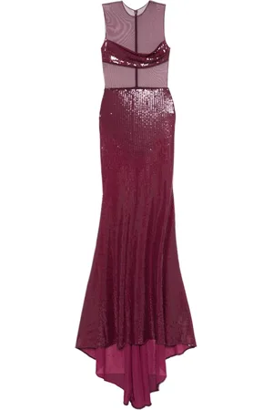 ALEX PERRY Abendkleid aus Mesh mit Pailletten