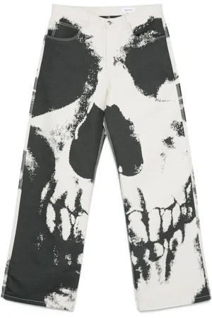 Alexander McQueen Hose mit Totenkopf-Print