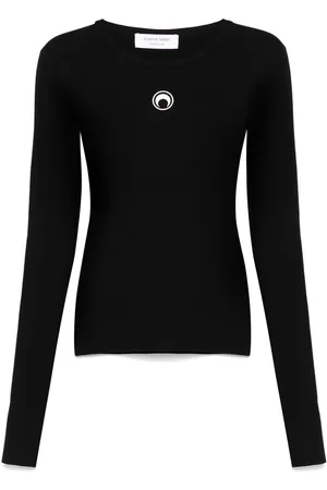Marine Serre Pullover mit Sichelmond-Stickerei