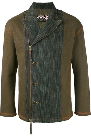 Jean Paul Gaultier Bikerjacke mit Jeanseinsatz