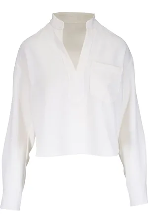 VERONICA BEARD Bluse mit Schlitz am Ausschnitt