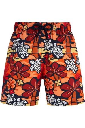 Vilebrequin Monoi Turtles Stretch Badeshorts